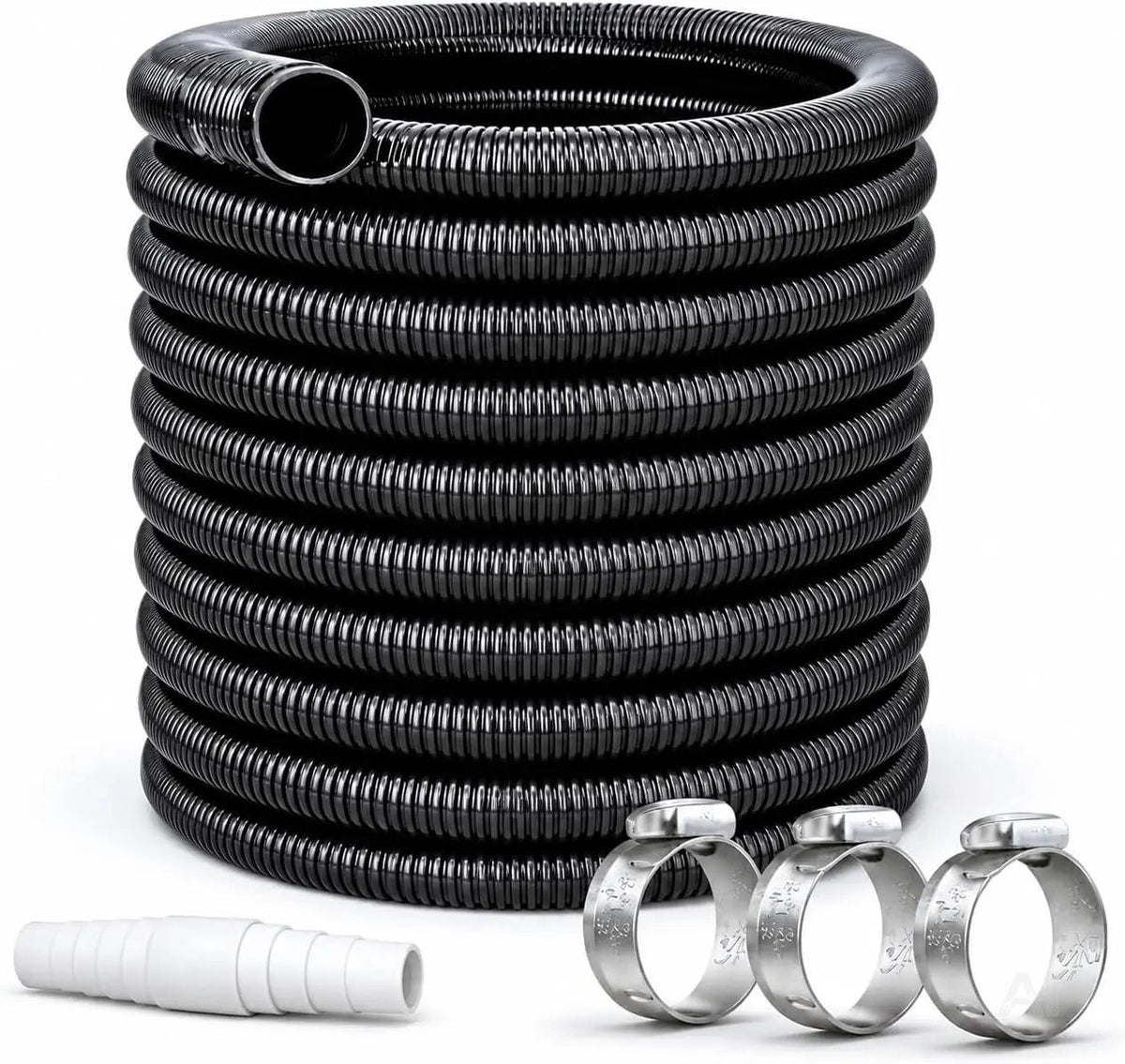 Poolschlauch, 38 mm × 8 m – Mit Muffen, Schlauchschellen und Schlauchverbindern für Poolpumpen und Solaranlagen