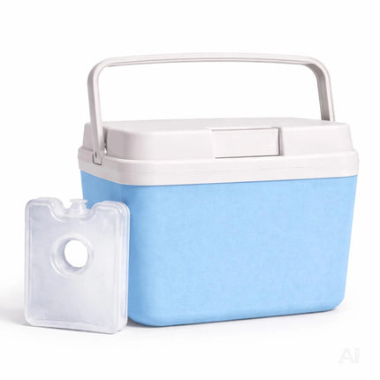 Premium Kühlbox 15L mit Kühlakku & Kühlelement – Kühltasche für Camping, Strand, Picknick & Reisen (Blau)