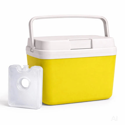 Premium Kühlbox 15L mit Kühlakku & Kühlelement – Kühltasche für Camping, Strand, Picknick & Reisen (Grün)