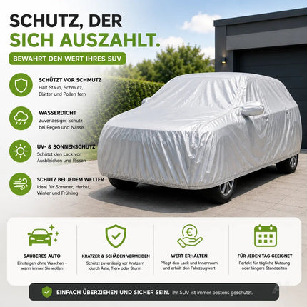 SUV Universal Autoplane 490x190x180cm Autoschutzhülle Vollgarage Auto Garage Abdeckung - Car Cover - Abdeckplane wasserdicht - Autoabdeckung - Outdoor & Indoor -