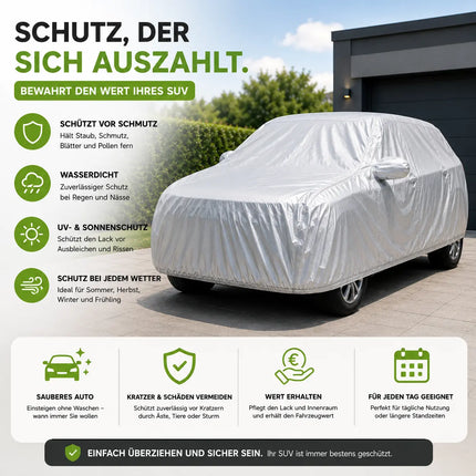 SUV Universal Autoplane 490x190x180cm Autoschutzhülle Vollgarage Auto Garage Abdeckung - Car Cover - Abdeckplane wasserdicht - Autoabdeckung - Outdoor & Indoor -