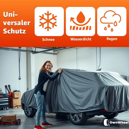 SUV Wasserdichte Autoschutzhülle 490x190x180cm für Schutz & Abdeckung von Auto, PKW - Fahrzeug: Autoplane in Einheitsgröße