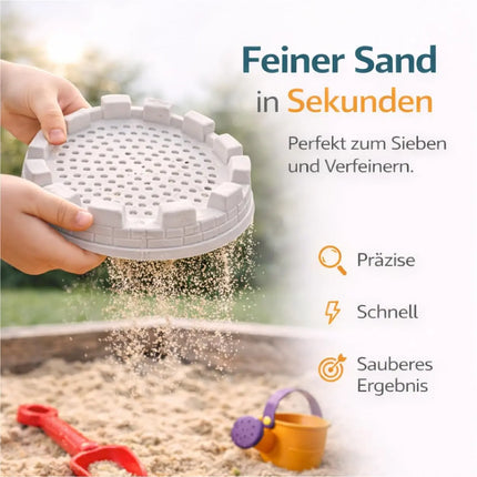 Sandspielzeug Set für Kinder – Sandkastenspielzeug mit Sandförmchen, Schaufel, Rechen & Sieben für Jungen & Mädchen (11 teilig)