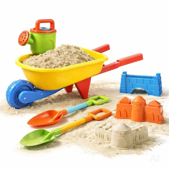 Sandspielzeug Set für Kinder – Sandkastenspielzeug mit Sandförmchen, Schaufel, Rechen & Sieben