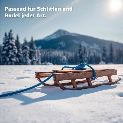Schlittenseil - Zugseil für Schlitten 150 cm - mit Schlaufe Aus Holz