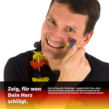 Schminkstift Deutschland Fan schwarz, rot, gelb (Gold), als Deko, Dekoration, Partydeko für Fußball