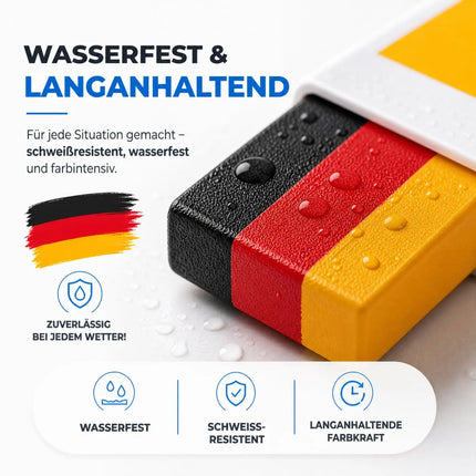 Schminkstift Deutschland Fan schwarz, rot, gelb (Gold), als Deko, Dekoration, Partydeko für Fußball WM 2026
