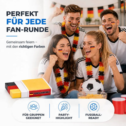 Schminkstift Deutschland Fan schwarz, rot, gelb (Gold), als Deko, Dekoration, Partydeko für Fußball WM 2026