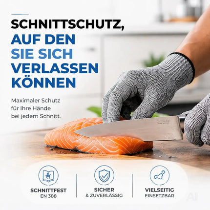 Schnittschutzhandschuhe EN 388 – schnittfest für Küche – Kinder ab 8 Jahren – Schnittschutz Handschuhe & Kettenhandschuhe