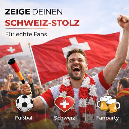 Schweiz Flagge 90x150 cm – WM 2026 Fahne Fanartikel aus strapazierfähigem Polyester – Detailansicht 5