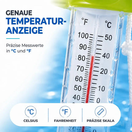 Schwimmendes Pool Thermometer – Wasserthermometer für Pool, Whirlpool & Schwimmbad mit präziser – Detailansicht 2