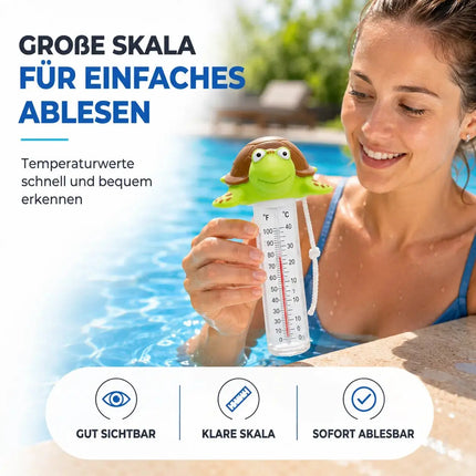Schwimmendes Pool Thermometer – Wasserthermometer für Pool, Whirlpool & Schwimmbad mit präziser – Detailansicht 7