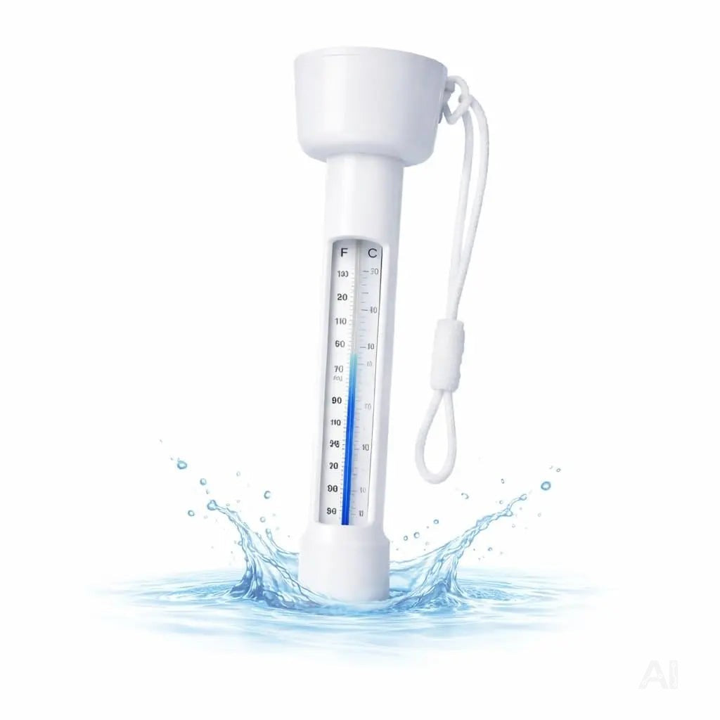 Schwimmendes Pool Thermometer – Wasserthermometer für Pool, Whirlpool & Schwimmbad mit präziser Temperaturmessung (Standard)