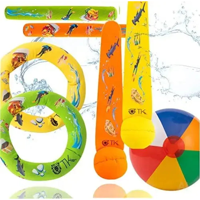 Schwimmring & Tauchring Set - mit Schwimmring, Tauchring, Wurfring - Tauchspielzeug zum Tauchen