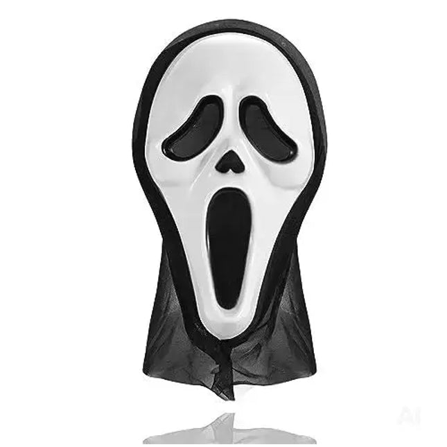 Scream Maske Ghostmaske für Herren & Damen als Kostüm für Halloween Fasching & Karneval