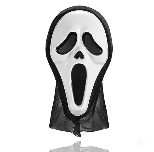 Scream Maske Ghostmaske für Herren & Damen als Kostüm für Halloween Fasching & Karneval