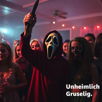 Scream Maske Ghostmaske für Herren & Damen als Kostüm für Halloween
