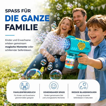 Seifenblasenpistole für Kinder & Erwachsene – automatische Seifenblasen Maschine mit Tank – Detailansicht 5