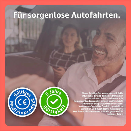 Set 3 in 1 - Warnleuchte V16 - Warnweste & Verbandskasten - Notlicht IDIADA Zulassung Nr – Detailansicht 7