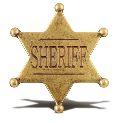 Sheriff Marke – Western Abzeichen für Gesetzeshüter- & Cowboykostüme - Fasching