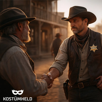 Sheriff Marke – Western Abzeichen für Gesetzeshüter- & Cowboykostüme - Fasching