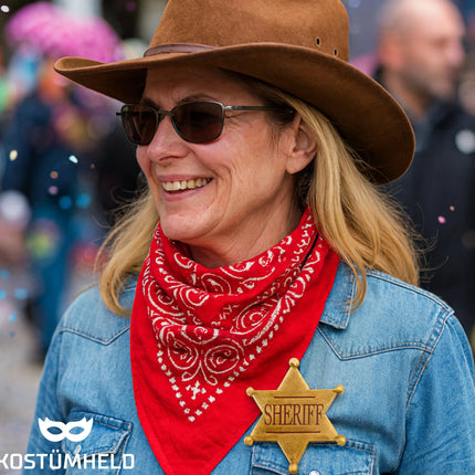 Sheriff Marke – Western Abzeichen für Gesetzeshüter- & Cowboykostüme - Fasching