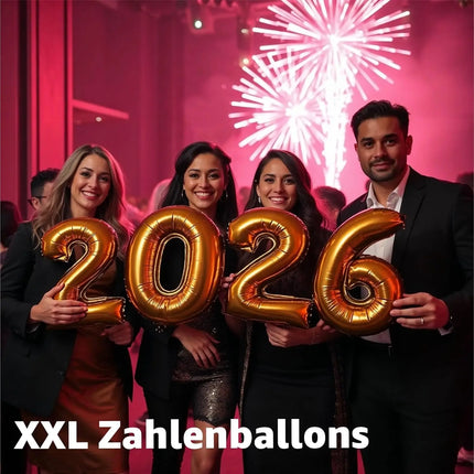 Silvester Deko Set 2026 – Neujahrsdeko für Party & Feier | Happy New Year Dekoration mit Ballons, Girlande & Party-Accessoires (Deko Set 01)