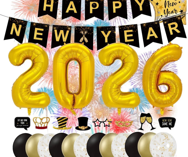 Silvester Deko Set 2027 – Neujahrsdeko Für Party – Deko Set 01