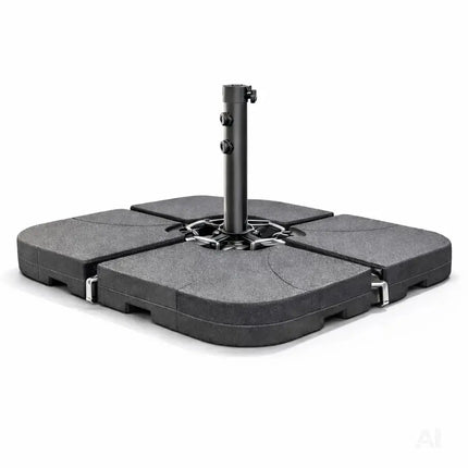 Sonnenschirmständer für Ampelschirme – befüllbare Schirmgewichte für Bodenkreuz aus Kunststoff