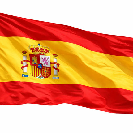 Spanien Flagge 90x150 cm – WM 2026 Weltmeisterschaft Fahne Fanartikel aus strapazierfähigem Polyester mit Metallösen