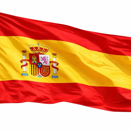 Spanien Flagge 90x150 cm – WM 2026 Weltmeisterschaft Fahne Fanartikel aus strapazierfähigem Polyester mit Metallösen