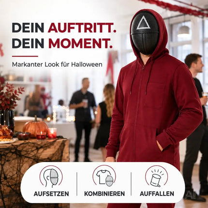 Squid Game Maske Dreieck - für Halloween, Fasching & Karneval