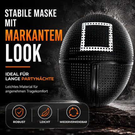 Squid Game Maske Viereck - für Halloween, Fasching & Karneval