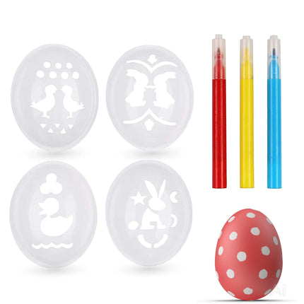 Ostern Schablone inkl.  Malstifte / Stifte, zum Bemalen für Ostern Ostereier Ostereierfarben