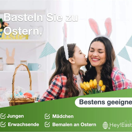Ostern Schablone inkl.  Malstifte / Stifte, zum Bemalen für Ostern Ostereier Ostereierfarben