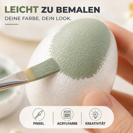 Styroporeier 6 cm – Eier aus Styropor – Plastikeier zum Bemalen – Ostereier aus Kunststoff, Kunststoffeier, zum Basteln – Eier als Deko Dekoration an Ostern