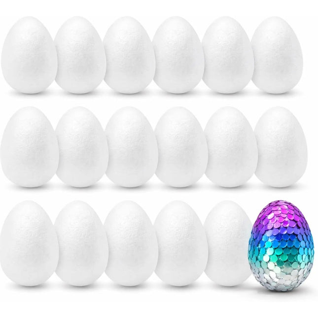 Styroporeier 6 cm – Eier aus Styropor – Plastikeier zum Bemalen – Ostereier aus Kunststoff