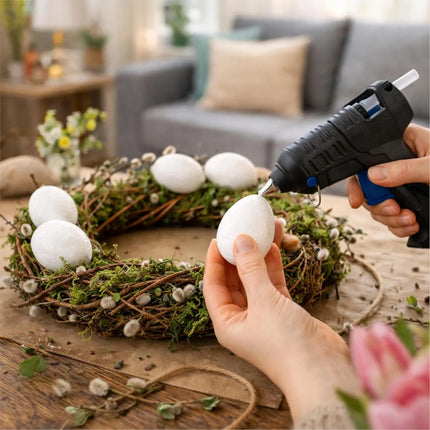 Styroporeier 6 cm – Eier aus Styropor – Plastikeier zum Bemalen – Ostereier aus Kunststoff, Kunststoffeier, zum Basteln – Eier als Deko Dekoration an Ostern