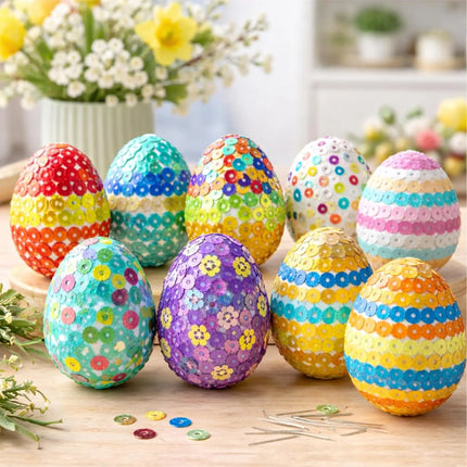 Styroporeier 6 cm – Eier aus Styropor – Plastikeier zum Bemalen – Ostereier aus Kunststoff, Kunststoffeier, zum Basteln – Eier als Deko Dekoration an Ostern