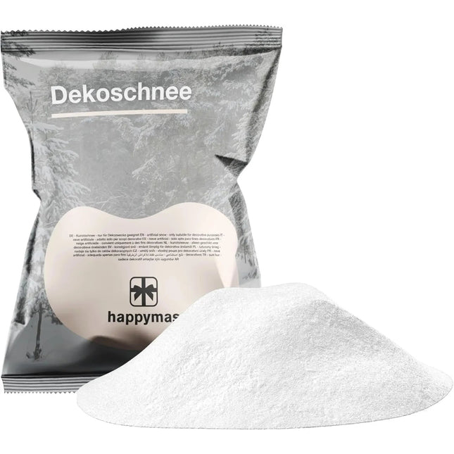 Täuschend echter Kunstschnee, Schnee weich und fluffig - glitzernder Dekoschnee für Dekoration