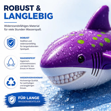 Tauchringe & Tauchstäbe für Kinder & Erwachsene – Wasserspielzeug für Pool, Schwimmbad & Tauchspiele (4x Hai)