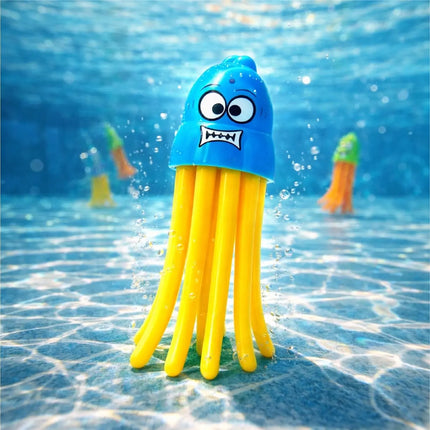 Tauchringe & Tauchstäbe für Kinder & Erwachsene – Wasserspielzeug für Pool, Schwimmbad & Tauchspiele (6x Quallen)
