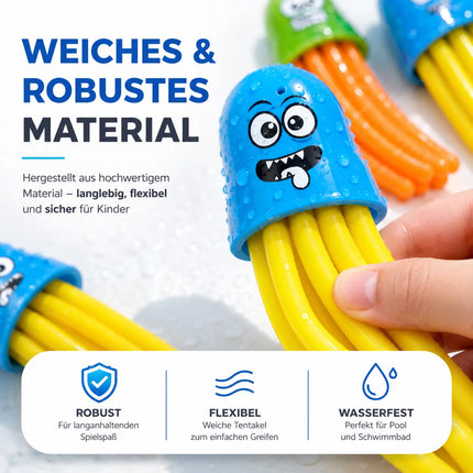 Tauchringe & Tauchstäbe für Kinder & Erwachsene – Wasserspielzeug für Pool, Schwimmbad & Tauchspiele (6x Quallen)