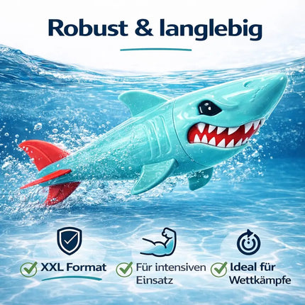 Tauchringe & Tauchstäbe für Kinder & Erwachsene – Wasserspielzeug für Pool, Schwimmbad & Tauchspiele (XXL Hai)
