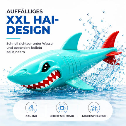 Tauchringe & Tauchstäbe für Kinder & Erwachsene – Wasserspielzeug für Pool, Schwimmbad & Tauchspiele (XXL Hai)