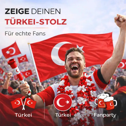 Türkei Flagge 90x150 cm – WM 2026 Weltmeisterschaft Fahne Fanartikel aus strapazierfähigem – Detailansicht 5