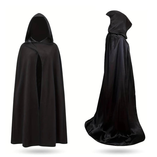 Umhang rot & schwarz mit Kaputze - für Halloween & Fasching & Karneval Vampir Kostüm für Kinder & Erwachsene, Beidseitig (Kopie)