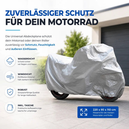 Universal Motorradplane Abdeckplane Outdoor - Zubehör Motorradabdeckung