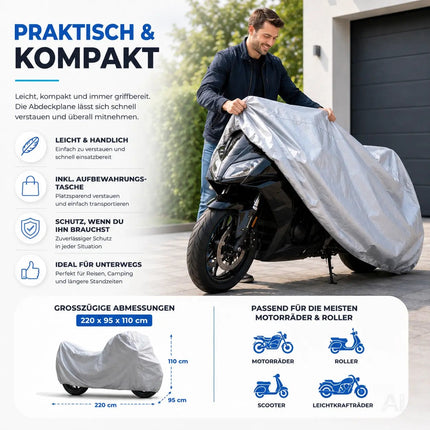 Universal Motorradplane Abdeckplane Outdoor - Zubehör Motorradabdeckung