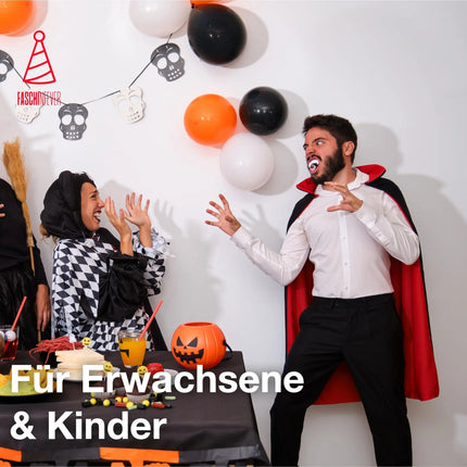Vampir Kostüm - Umhang schwarz mit Kaputze - Verkleidung für Halloween & Fasching & Karneval - Kinder & Erwachsene (Kopie)